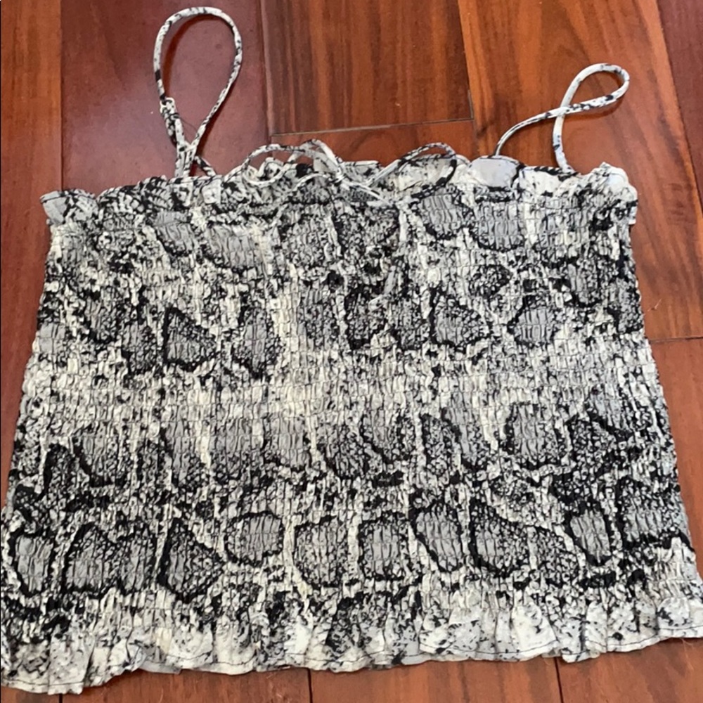 Snakeskin Ruched Top